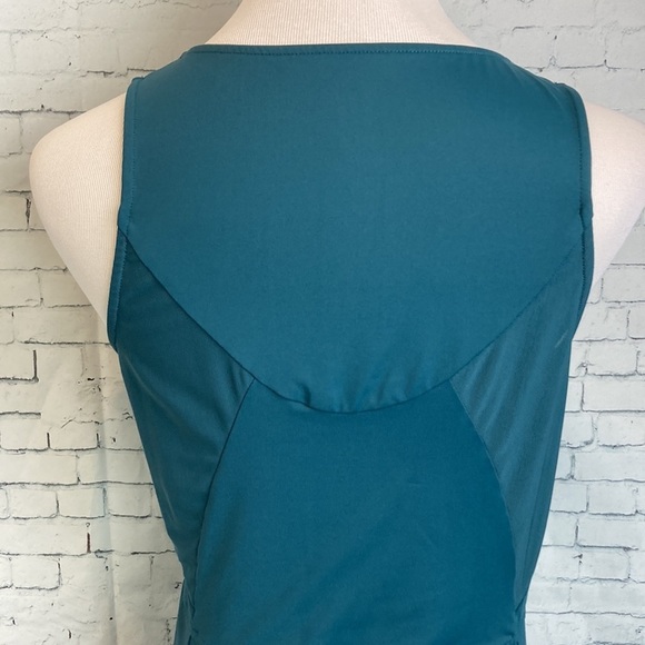 TITLE NINE- Freelance Dress Solid Fit& Flare V Neck Romper Athletic Gorp Skort - Picture 13 of 16